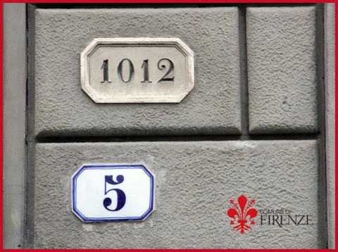 Numeri civici francesi a Firenze - Esempio